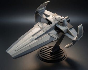 Star Wars Micro Galaxy Squadron Darth Maul Sith Infiltrator Stand | Rotatable 3D Printed Display