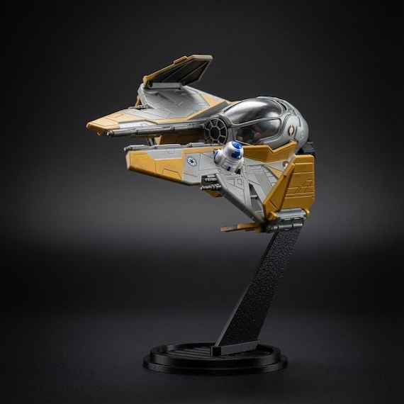 Star Wars Micro Galaxy Squadron Jedi Interceptor Stand | Rotatable