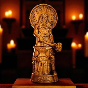 Svarog Statue, Slavic God Svarog, Slavic Statue, God of Fire, Slavic Gods, Slavic Mythology, Pagan Altar Decor, Altar Figurine, Paganism