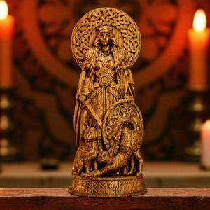 Freyja Statue, Freya Figure, Norse Goddess Statue, Viking Statue, Norse Pagan, Custom God Statue, Asatru, Norse Pagan Decor, Norse Figurine