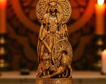 Estátua de Freyja, Figura de Freya, Estátua da Deusa Nórdica, Estátua Viking, Paganismo Nórdico, Estátua de Deusa Personalizada, Asatru, Decoração Pagã Nórdica, Estatueta Nórdica