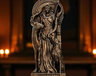 Black Diana Statue, Roman Goddess Diana, Diana Goddess Figure, Roman Goddess, Roman Mythology, Pagan Statue, Roman Pantheon, Roman Statue