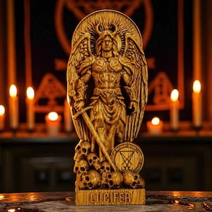 Lucifer Statue, Lucifer Fallen Angel Statue, Leviathan, Satanic Figure, Satan Statue, Occultism, Occult Figurine, Lucifer Morningstar