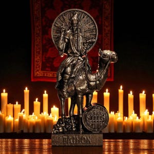 Black King Paimon Statue, Demon Paimon Figure, Demonology Figure, Goetia Statue, Black Demon Statue, Custom Demon Statue, Pagan Altar