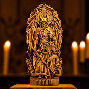 Samael Statue, Samael Fallen Angel Figure, Occult Statue, Demon Figurine, Pagan Altar, Altar Figurine, Custom Demon Figure, Occult Gift