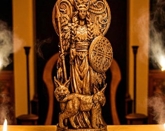 Estátua de Freyja, Figura de Freya, Estátua da Deusa Nórdica, Estátua Viking, Paganismo Nórdico, Estátua de Deusa Personalizada, Asatru, Decoração Pagã Nórdica, Estatueta Nórdica