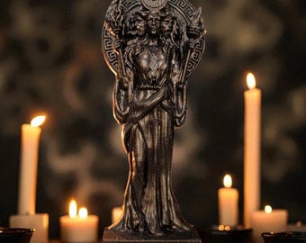 Estatua de Nyx Negra, Diosa Griega de la Luna, Figura de la Diosa Negra, Figura de la Diosa Nyx, Estatua de Altar Griego, Mitología Griega, Diosa de la Luna