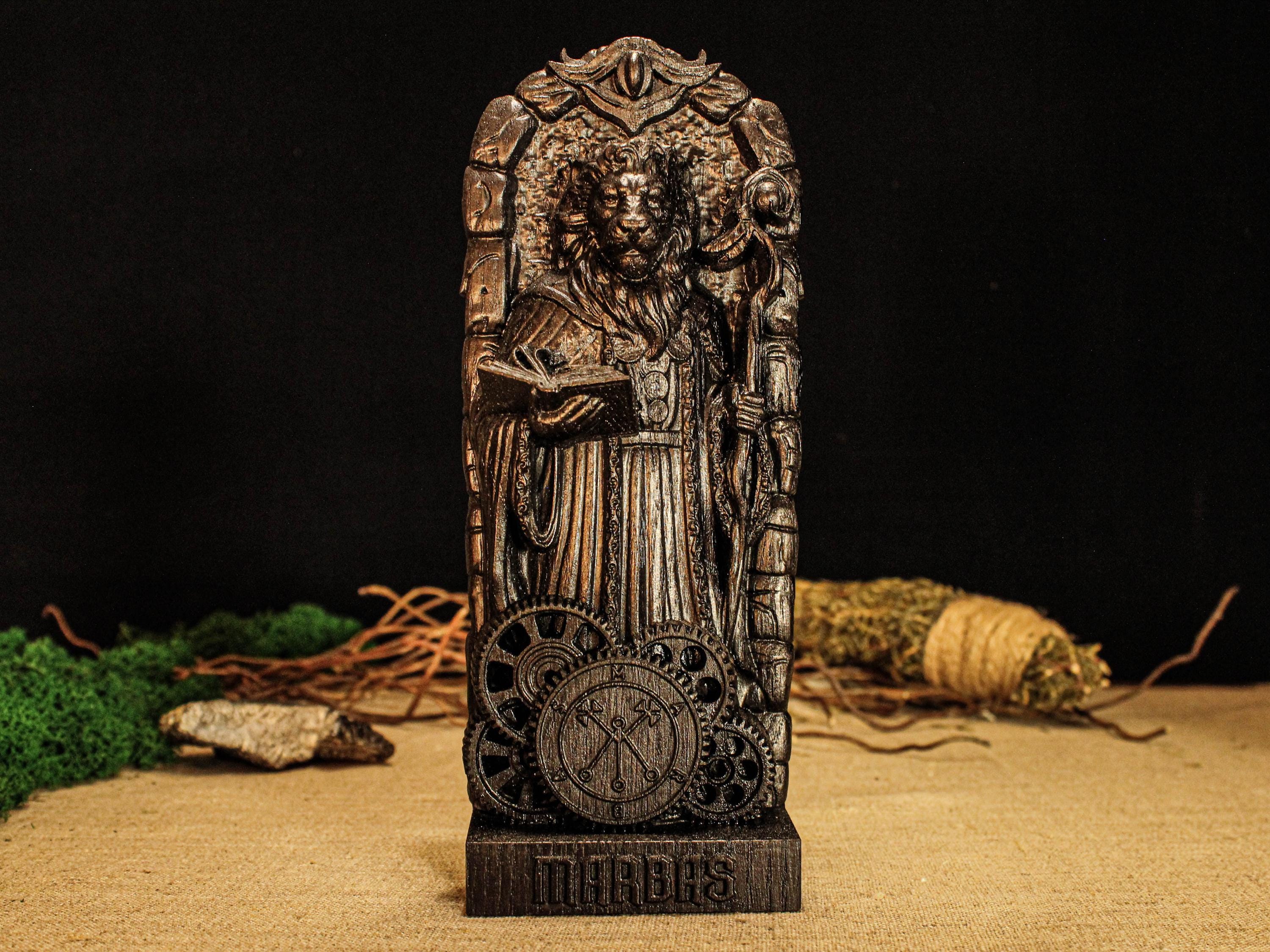 Black Marbas Statue, Marbas Goetia Figure, Occult Statue, Demon Statue ...