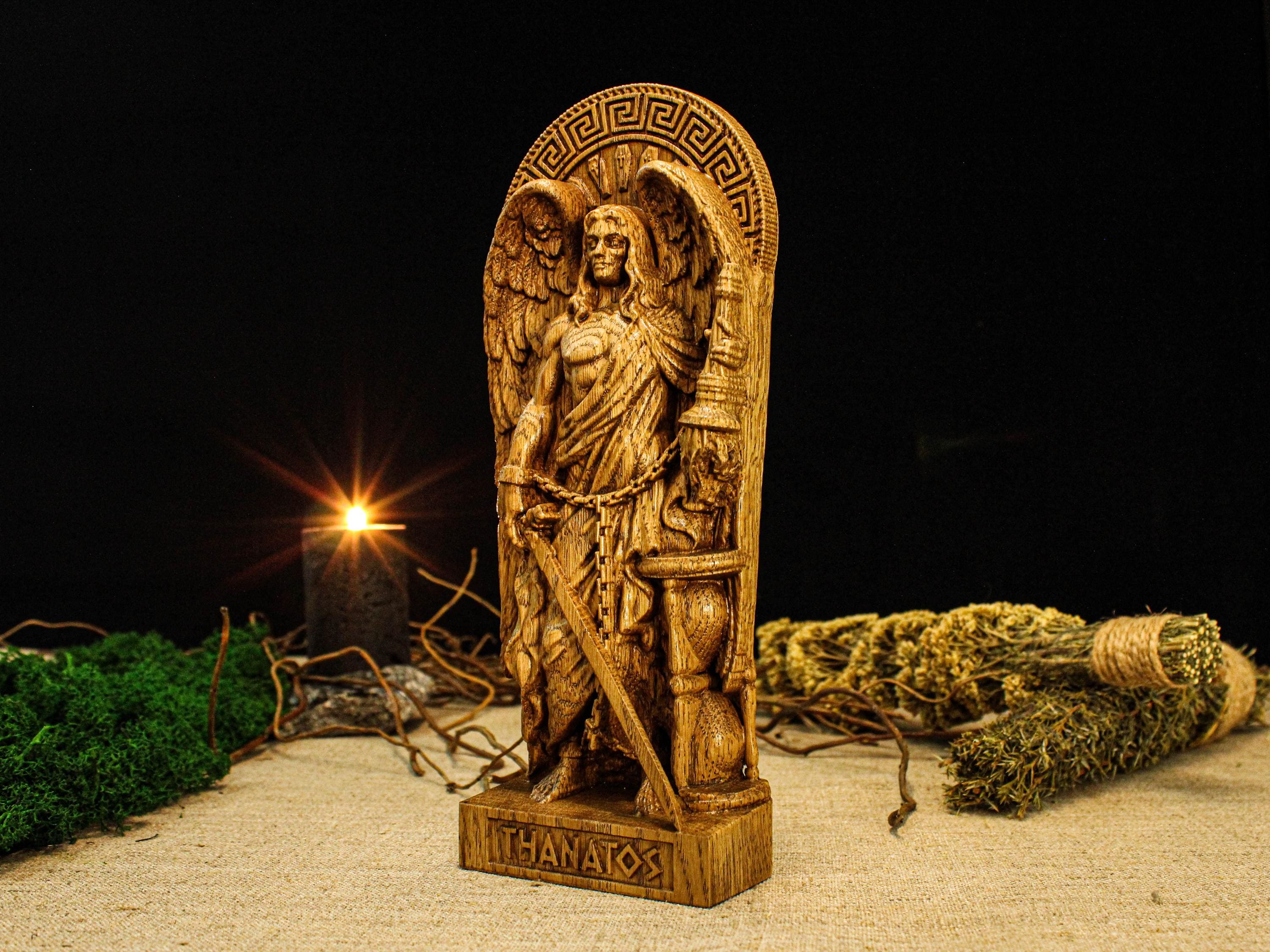 Thanatos Statue, Greek God Thanatos, Thanatos Altar Figure, Greek Altar ...