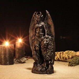 Black demon statue