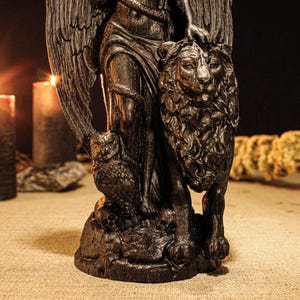 Carved pagan statue