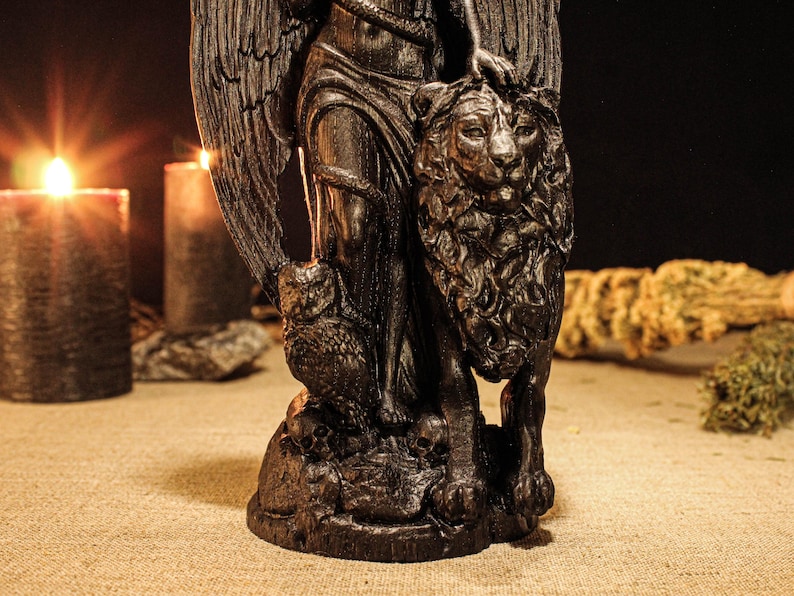 Carved pagan statue