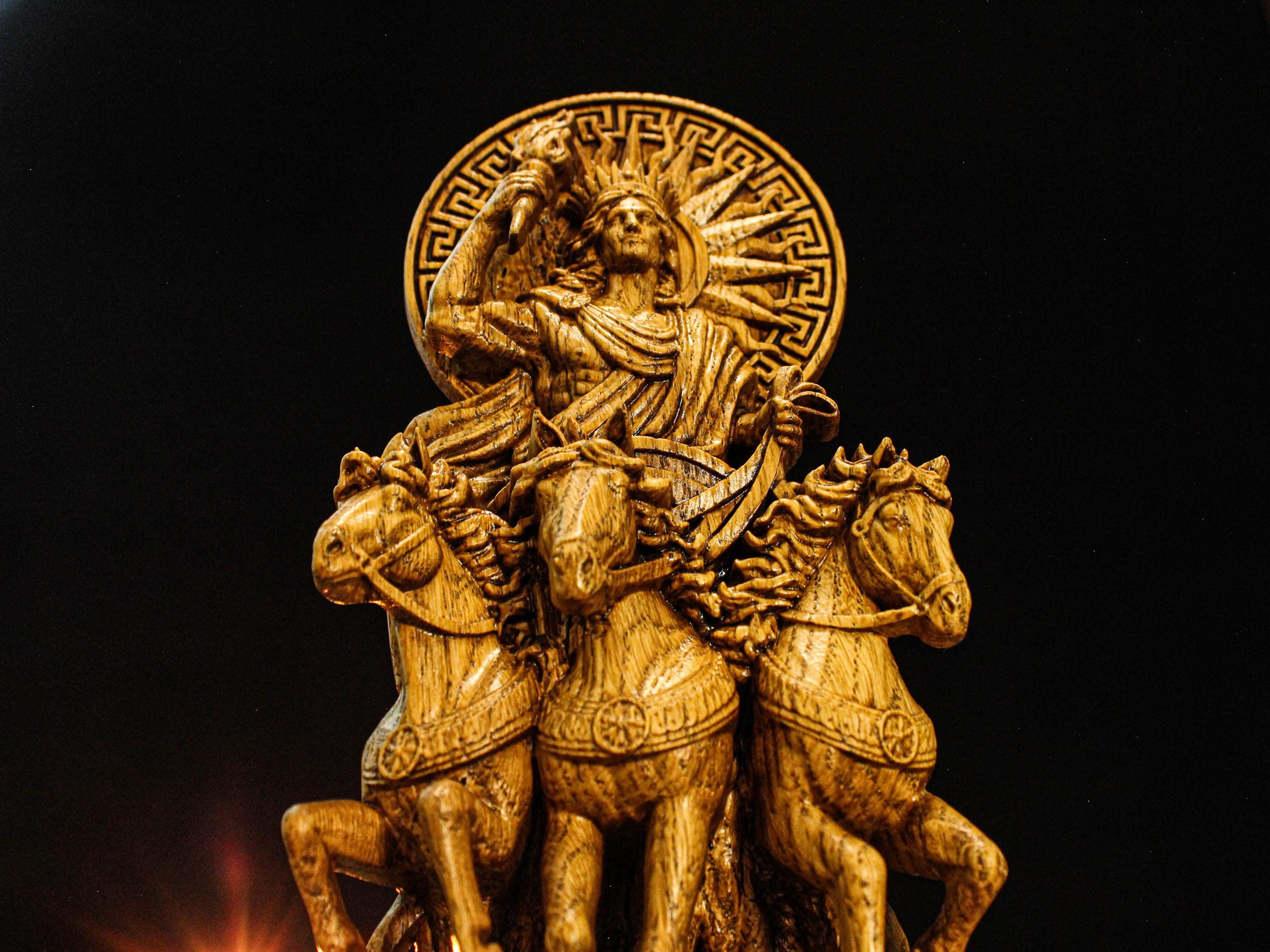 Helios Statue, Greek God Helios, Helios Altar Figure, God of Sun Statue ...