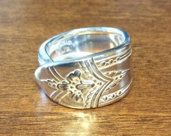 PAGEANT - Upcycled Vintage Art Deco Spoon Ring Size 7 3/4