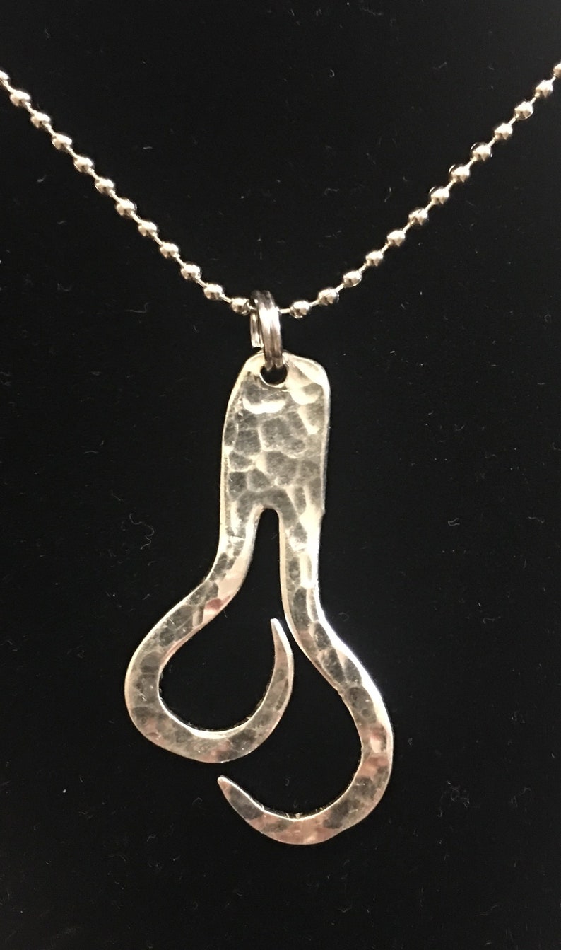 Two Tine Twister Vintage Upcycled Silver Fork Pendant