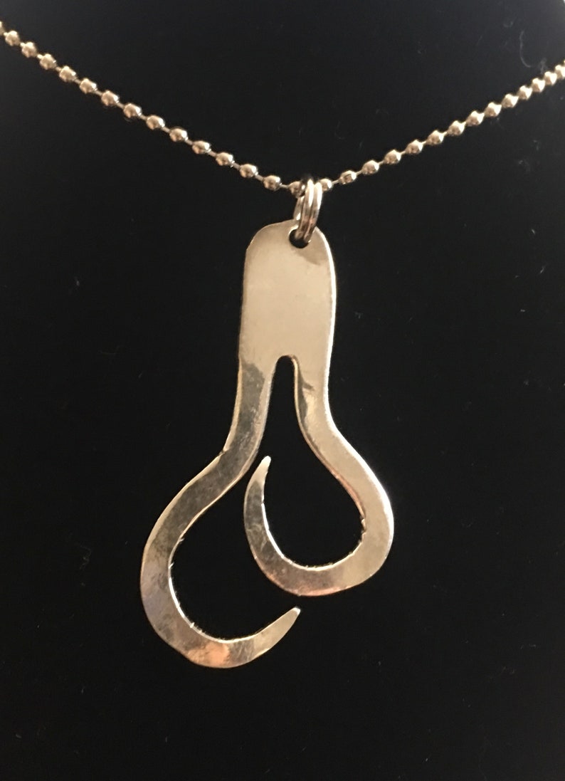 Two Tine Twister Vintage Upcycled Silver Fork Pendant