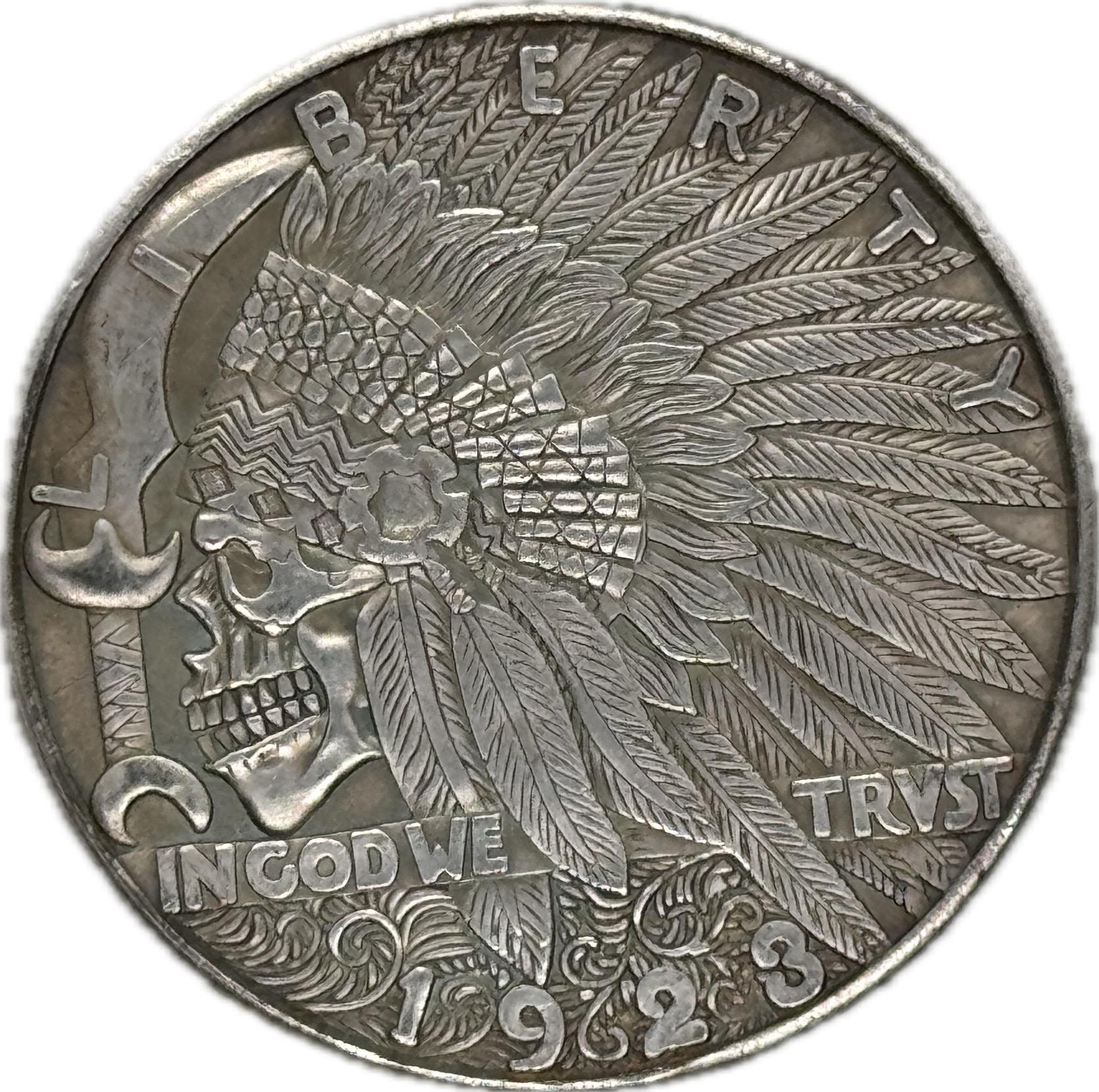 Bitcoin Münze KaiKBax 1954 Liberty Washington Head Hobo Nickel Münze -  Silberne Gedenkmünze USA - Viertel Dollar Münze - Geschenk Tasche Slim Shady