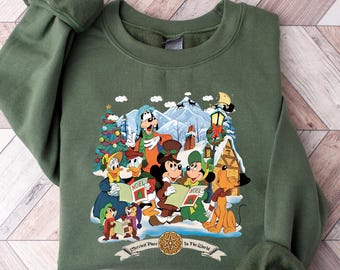Christmas Disney Sweatshirt, Mickey Minnie Hoodie, Merriest Place In The World Sweater, Retro Christmas Disney Sweater, Winter Season Shirt