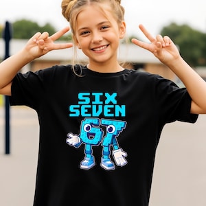 Six Seven Brainrot Italian Shirt, Funny 6 7 Brainrot Italian Meme Tee, Pixel Cartoon Character Shirt, Gamer Humor Graphic Tee, Kids Gaming
