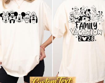 Disney Family 2026 Vacation Shirt, Disneyworld Mickey And Friends, Disney Matching Tee, Disney Family 2026 Shirts, Retro Disneyworld Trip