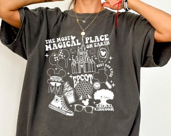 Comfort Colors® Disney The Most Magical Place On Earth Shirt, Disney World Disney Vacation Sweatshirt, Disney Trip Shirt, Disney Parks Tee