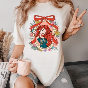 Disney Merida Princess Shirts, Brave Merida Princess Watercolor Castle Shirt, Minnie Ears Shirt, Disney Girl Shirt, Magic Kingdom Shirt