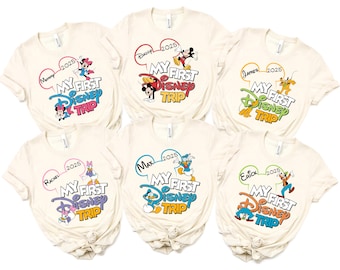 Personalized My First Disney Trip 2025 shirt, Custom Disney Family Trip Shirt, Disney Family Matching, Disney Vacation Shirt, Mickey Shirt