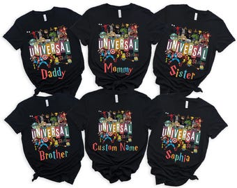 Orlando Universal Studios Custom Name Shirt, Universal Studios Family Tee, Disney Trip 2026 Shirt, Family Vacation Shirt, Family Trip Shirt