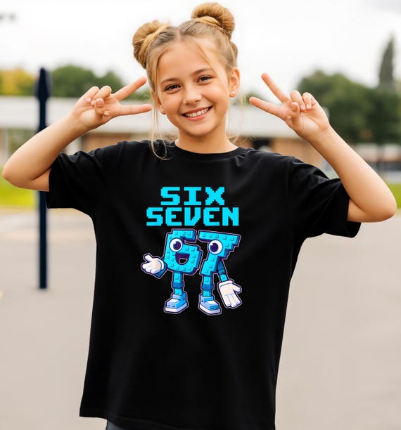 Six Seven Brainrot Italian Shirt, Funny 6 7 Brainrot Italian Meme Tee, Pixel Cartoon Character Shirt, Gamer Humor Graphic Tee, Kids Gaming