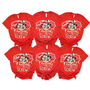 Custom Disney Family Christmas Shirt, Matching Christmas Tees, Personalized Disney Character Christmas Shirt, 2025 Mickey’s Very Merry Shirt