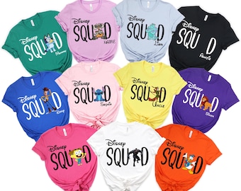 Camisetas del equipo Disney 2026, camisetas personalizadas del equipo Disney, todos los personajes del equipo Disney, camiseta familiar Disney 2026, camiseta de viaje Disney, parejas Disney