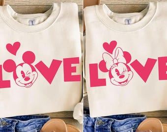 Love Disney Shirt, Valentines Love Disney Shirt, Minnie Ears Shirt, VDay Disney Tee, Minnie Mouse Shirt, Disney Love Shirt,Minnie Love Shirt
