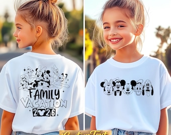 Comfort Colors® Disney Family 2026 Vacation Shirt, Disneyworld Mickey And Friends, Disney Matching Tee,Disney Family, Retro Disneyworld Trip