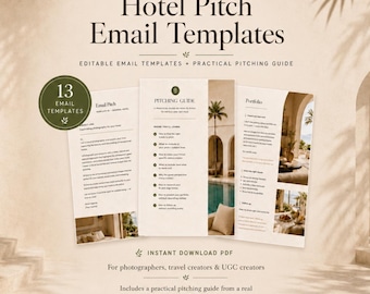 Hotel Pitch Email Templates for Photographers & Travel Creators