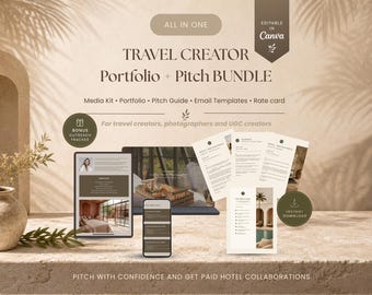 Travel Creator Portfolio & Pitch Bundle