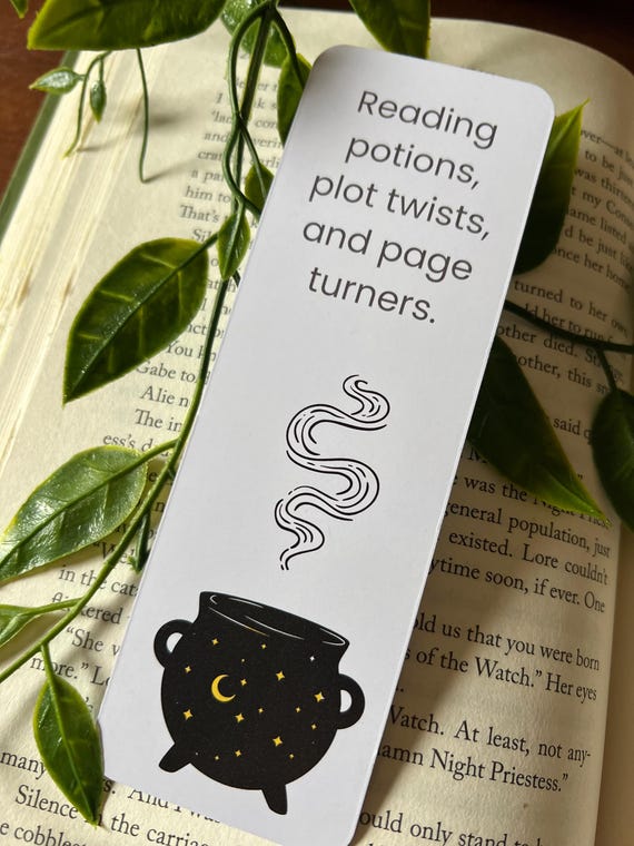 Witchy Potion Halloween Bookmark: Gothic Book Lover Gift