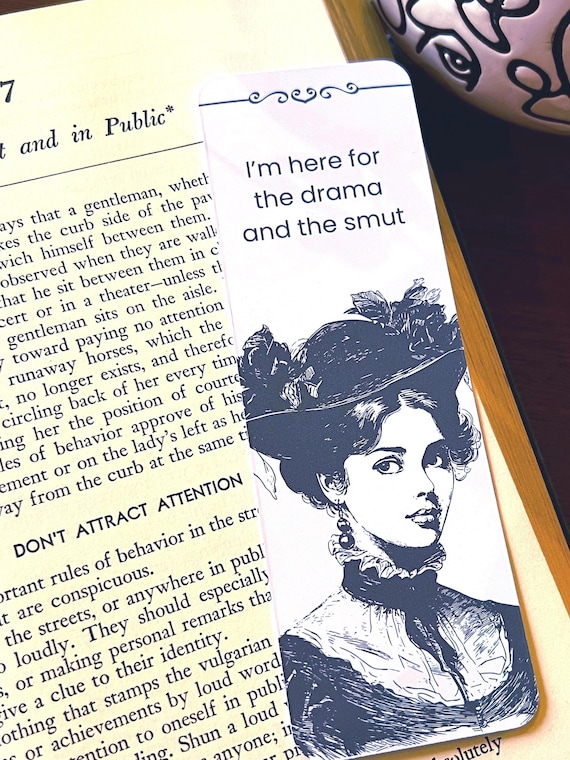 I'm Here for the Drama and the Smut Bookmark – Spicy Romance Reader Gift, Bookish Accessory, Funny Book Lover Gift