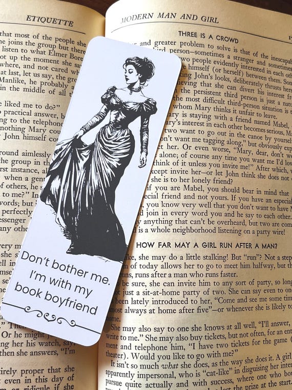 Don't Bother Me. I'm With My Book Boyfriend Bookmark – Book Lover Gift, Romance Reader Accessory, Funny Bookish Bookmark