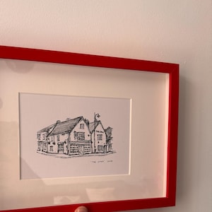 Schizzo personalizzato con pennarello sottile del tuo posto/casa/luogo speciale