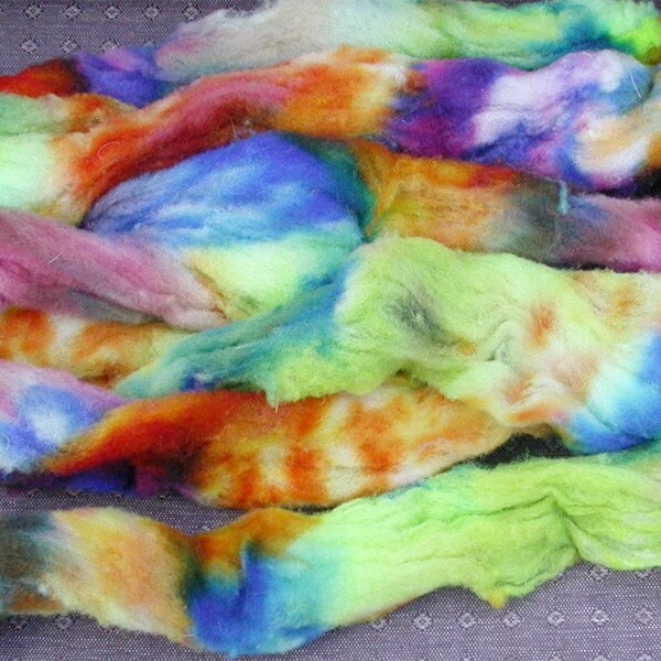 Roving for Spinning, Felting... Hand Painted Merino, .7 oz