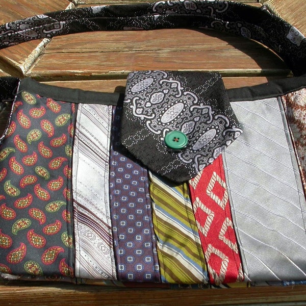 Purse, Handmade from Vintage Neckties-ON SALE