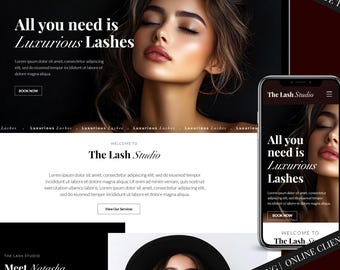 Lash Studio Wix-webbplatsmall | Redigerbar webbplats för skönhetssalong