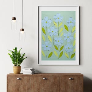 Modern Southern Floral Wall Art | Coastal Grandma Digital Download | Preppy Grandmillennial Art | Instant Southern Wall Decor Print