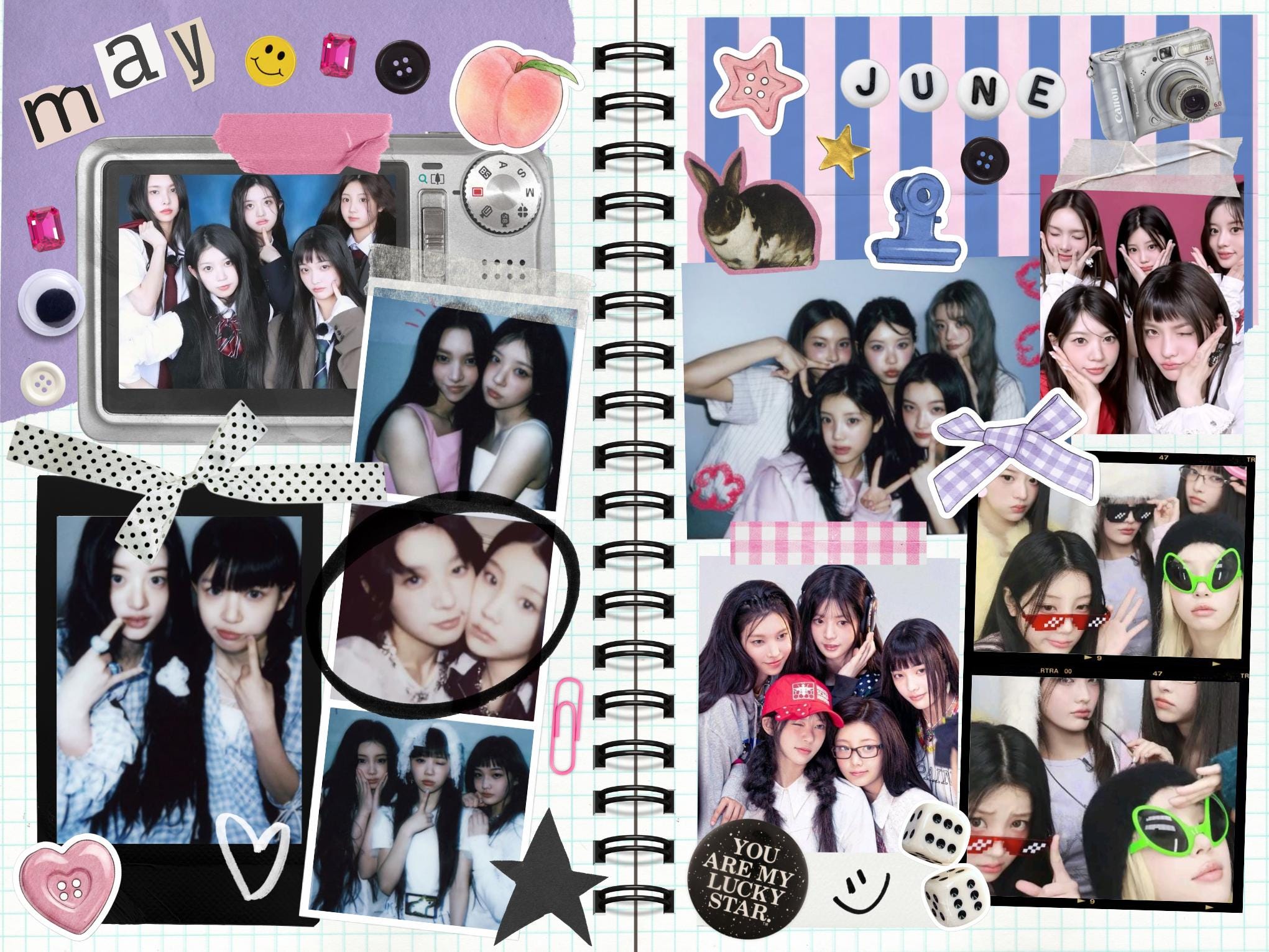 Monthly Dump Scrapbook Canva Template: Customizable Photo Collage ...