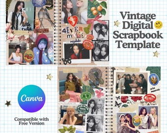 Digital Scrapbook | Photo Collage Template | Canva | July Dump | Month ...