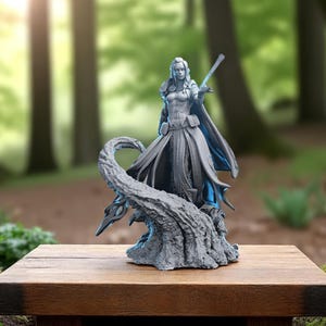 Jaina Resin Figure – 20 cm | 12K SLA 3D Printed Unpainted Model Kit | High Detail WoW Inspired Collectible
