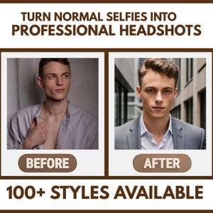 Professional AI Headshot | LinkedIn Profile Picture | Business Portrait | Resume Photo | AI Selfie to Headshot | Custom Realistic AI Photo