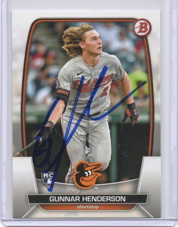 Autographed Gunnar Henderson Baseball Card Signed Baltimore 