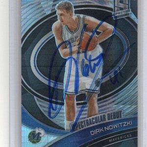 Karta koszykarska Dirka Nowitzkiego z autografem, podpisana przez Dallas Mavericks