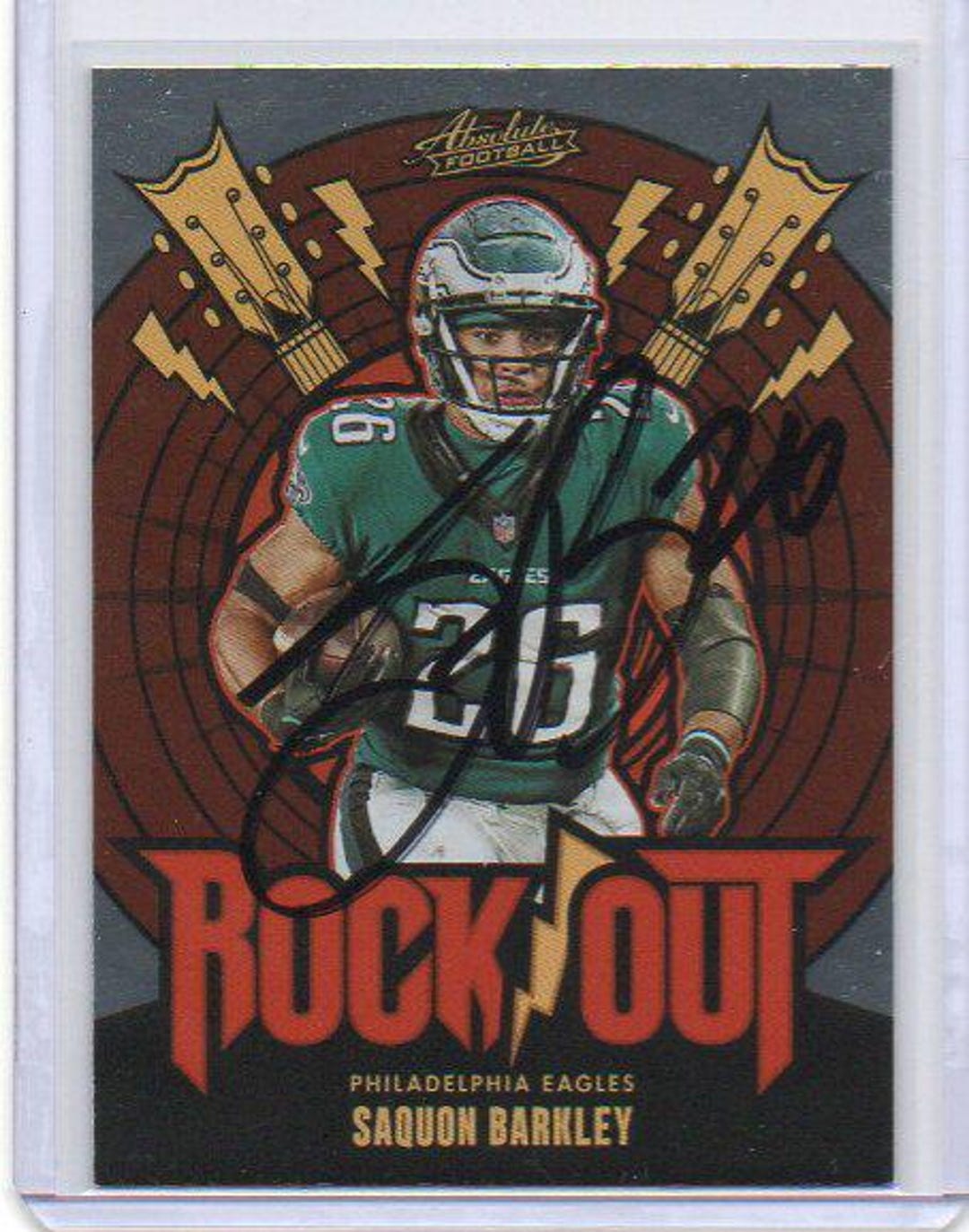 Autographed Saquon Barkley Football Card Signed Philadelphia Eagles - Etsy